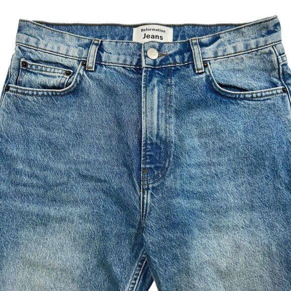 Reformation Women's Julia Straight Leg Jeans Seychelles Wash Size 27 - Picture 3 of 6